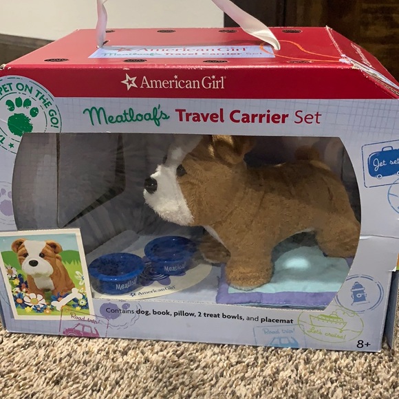 American Girl Other - 🎉HP🎉American Girl Meatloaf’s Travel Carrier Set